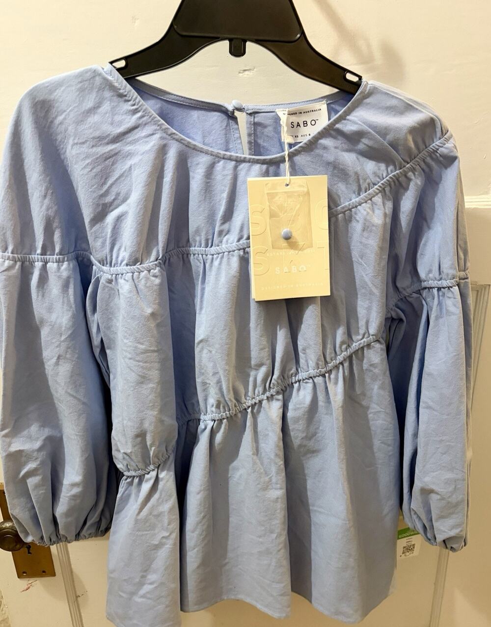 Sabo Skirt Light Blue Shirt XS New NWT